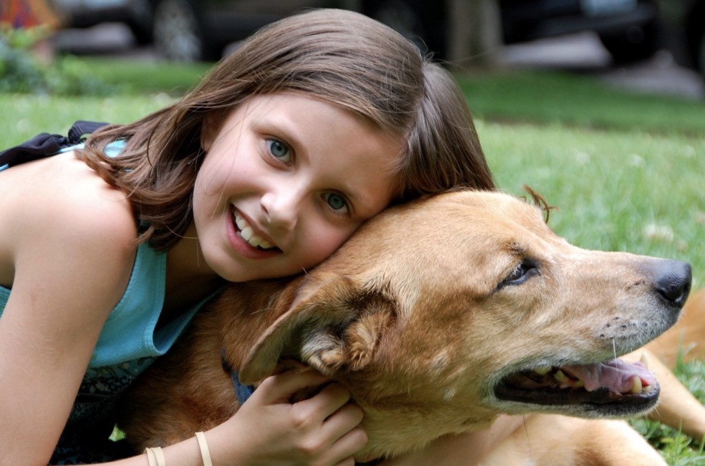 kids and canine