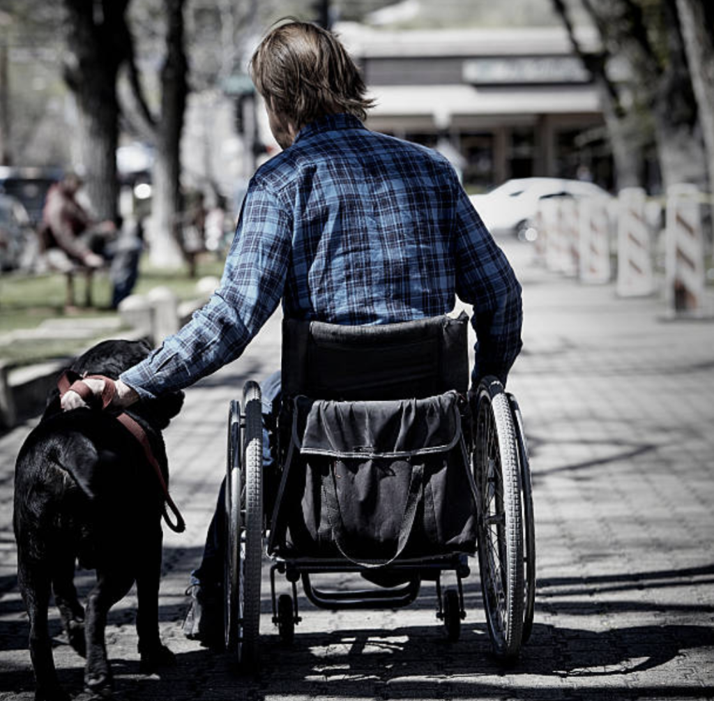 veteran with service dog